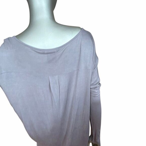 Thomas Wylde Scull Graphic Long Sleeve Oversized Tunic Silk Dress – Gray S /M (0 - Picture 9 of 14